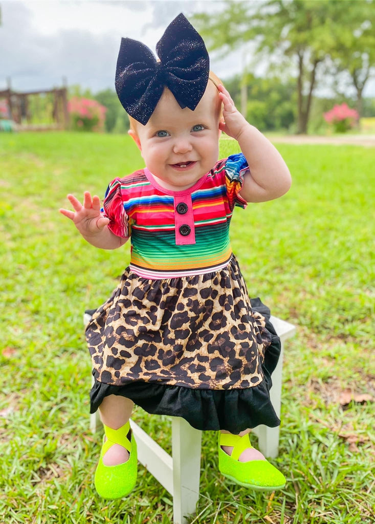 Serape leopard dress