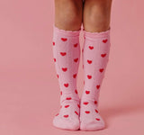 True love scalloped knee high socks
