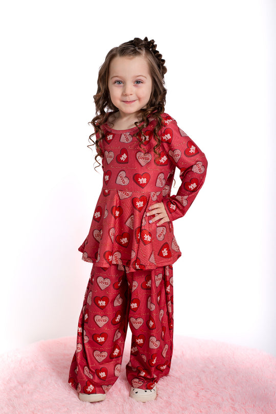 You are so loved ribbed lounge set