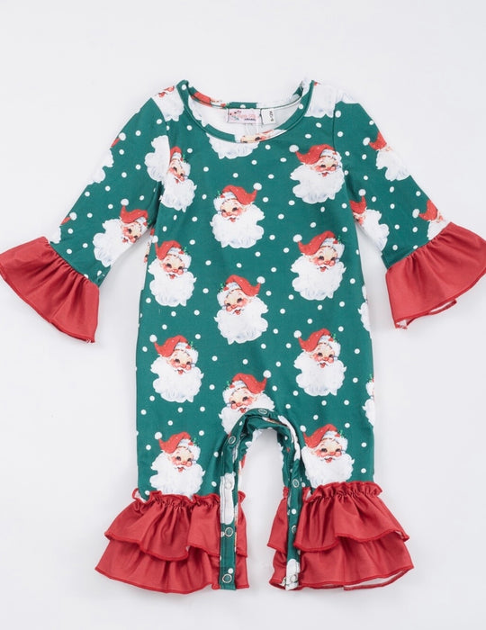 Clover Cottage emerald santa romper
