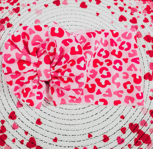 Valentines leopard messy wrap