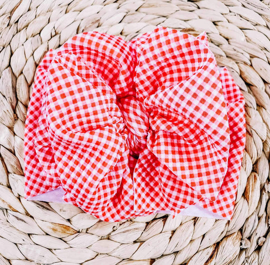 Red plaid shredded wrap