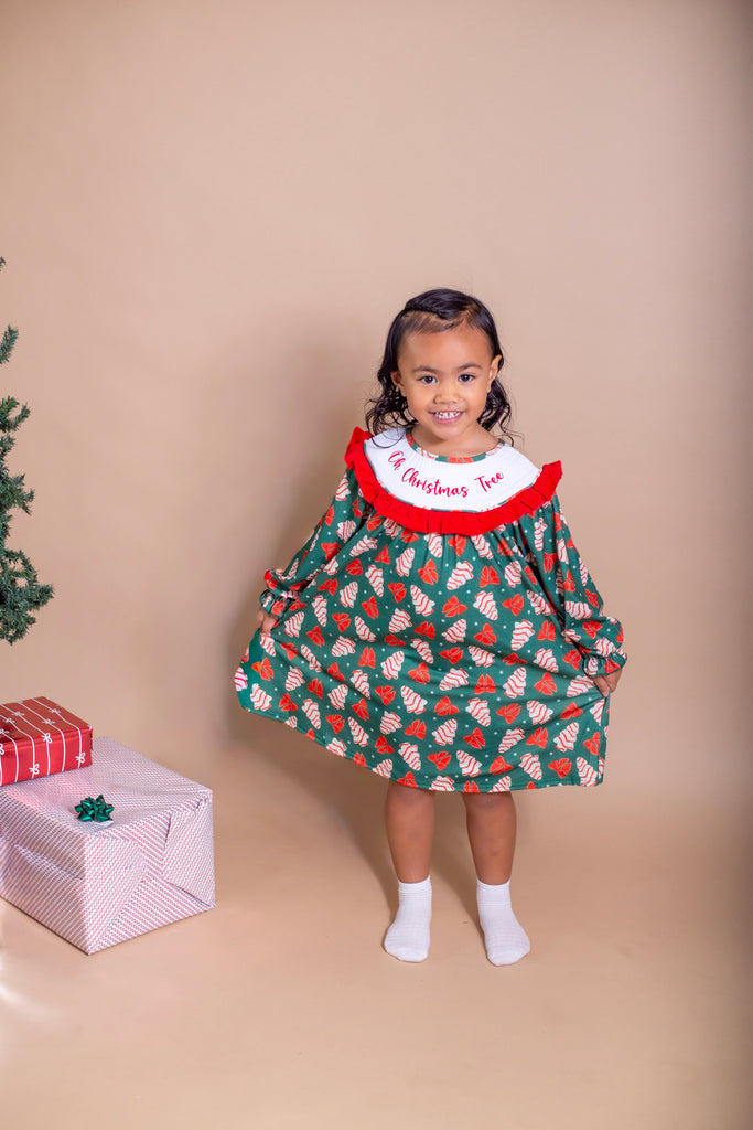 Christmas Cakes Smocked Dress 2T Christmas Cakes Smocked Dress 2T