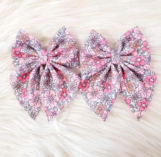 Pink floral sailor piggies