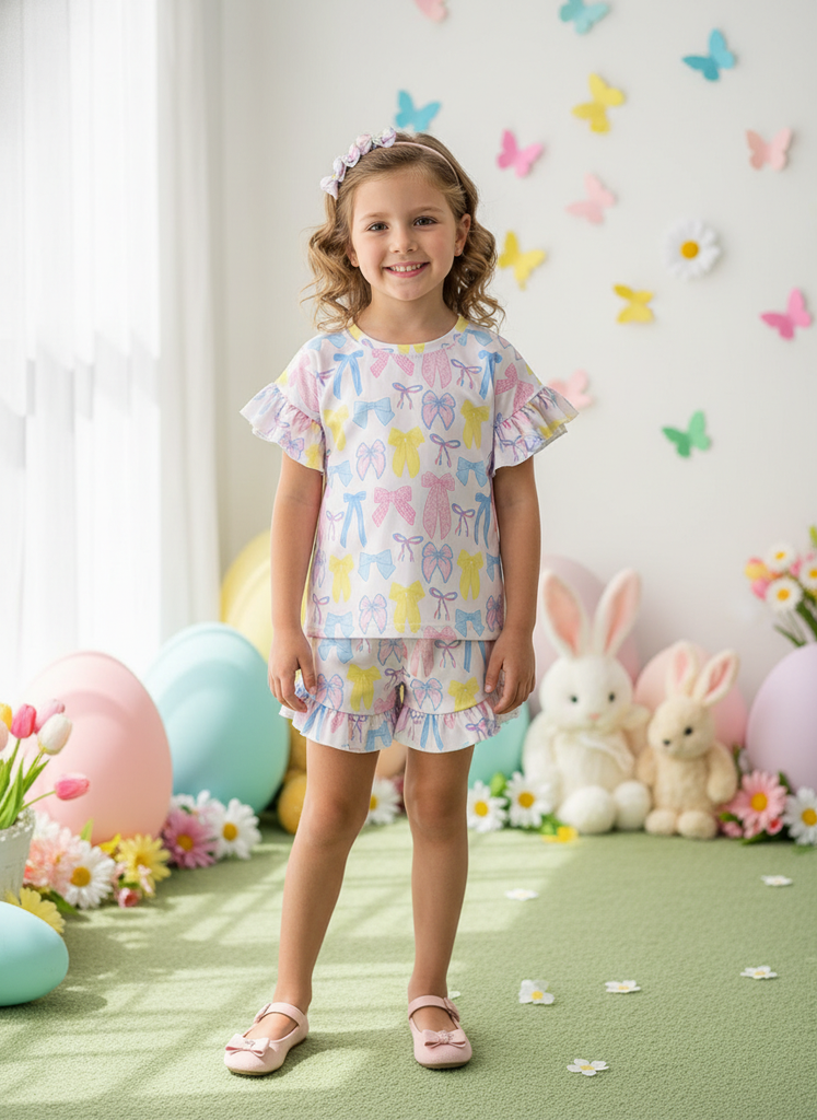 Easter bows Ruffle set