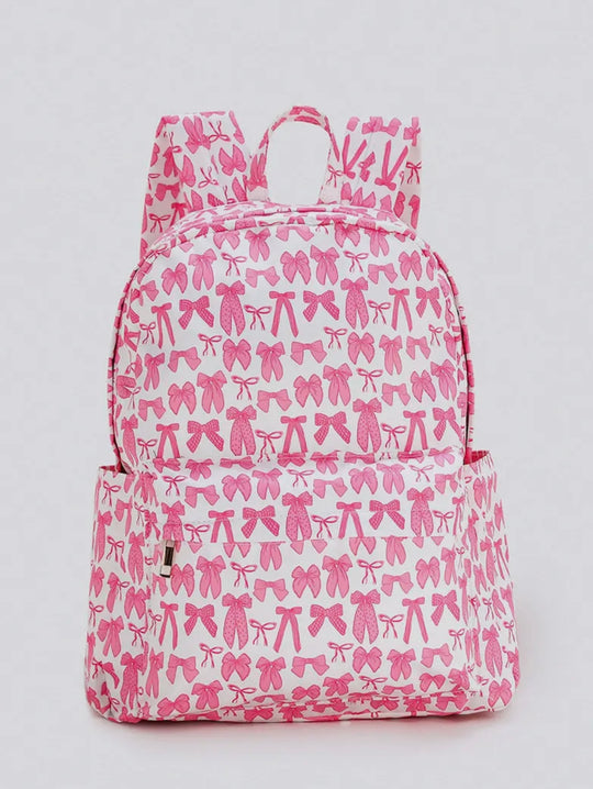 Pink bows backpack