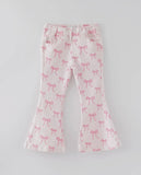 Pink bow jeans