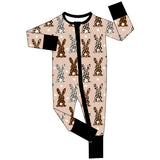PRE ORDER CLOSES 12/14 leopard bunny bamboo -  zip/ or 2 pc early March delivery