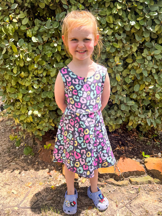 Colorful leopard athletic dress