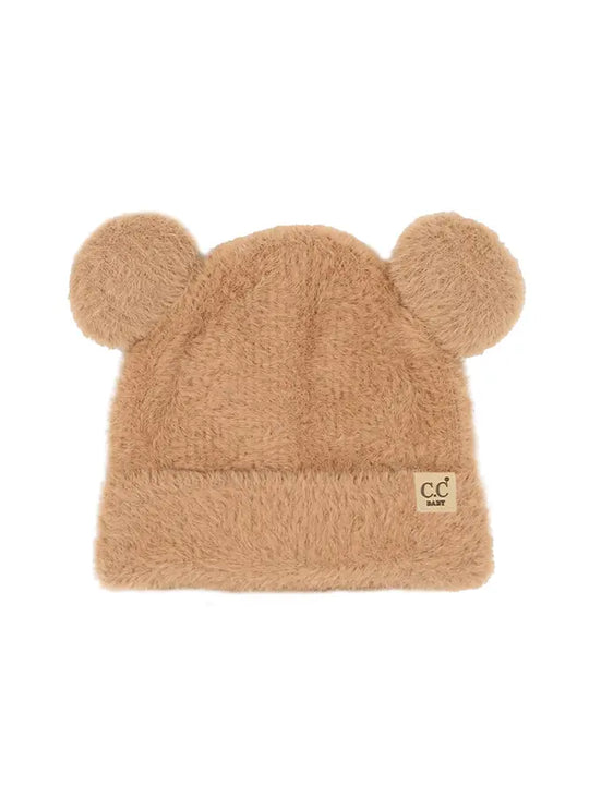 C.C Baby Teddy Bear Beanie - Camel