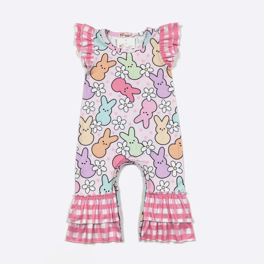 Clover Cottage Cotton candy peeps romper