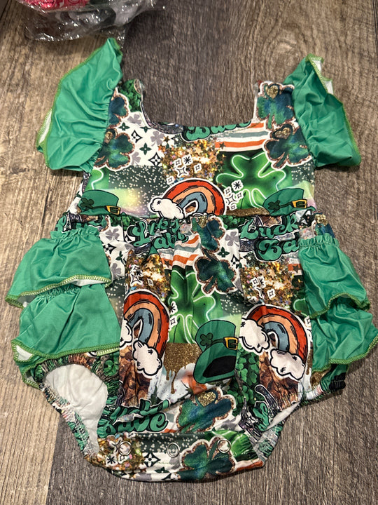 Lucky babe ruffle romper