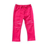 Distressed pink leggings - milk silk