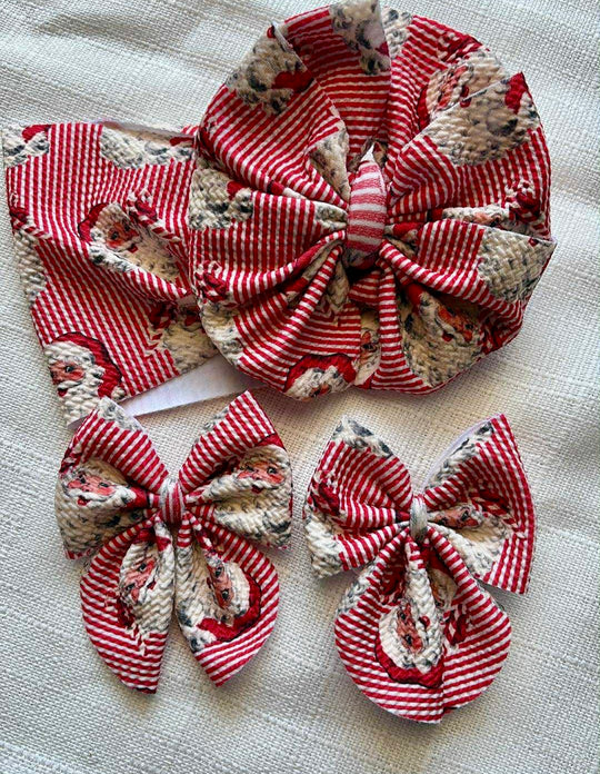 Santa Stripe Bow or sailors
