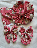 Santa Stripe Bow or sailors