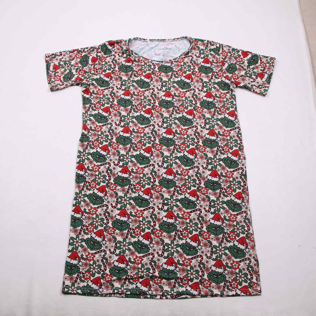 Floral Christmas Bamboo Mom gown