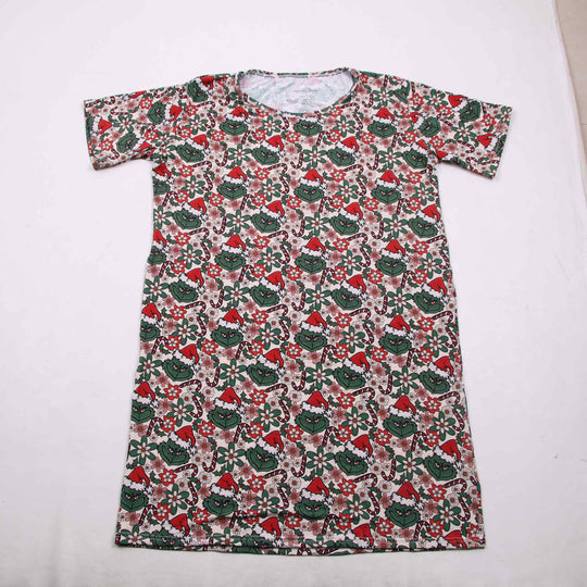 Floral Christmas Bamboo Mom gown