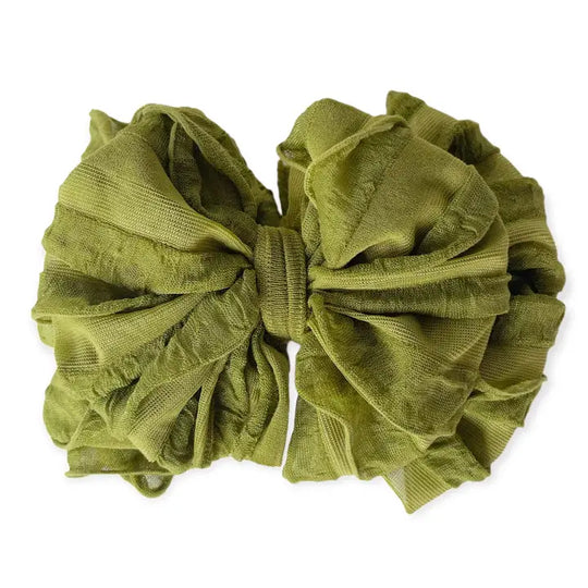 Olive Ruffled Headband