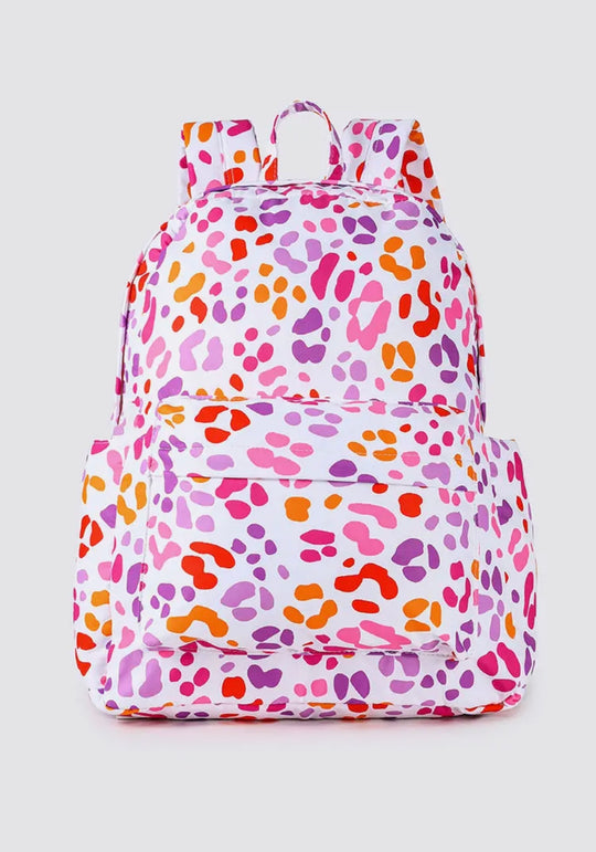 Colorful leopard backpack