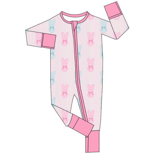PRE ORDER CLOSES 12/14 pink peeps bamboo -  zip/ or 2 pc early March delivery