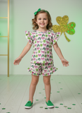 St Patty bows Ruffle set