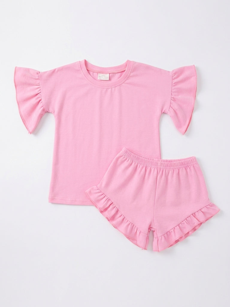 Pink ruffle set