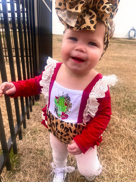 Maroon stuck on you cactus romper