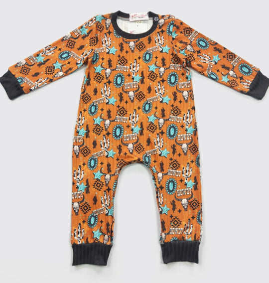 Clover Cottage howdy boy romper