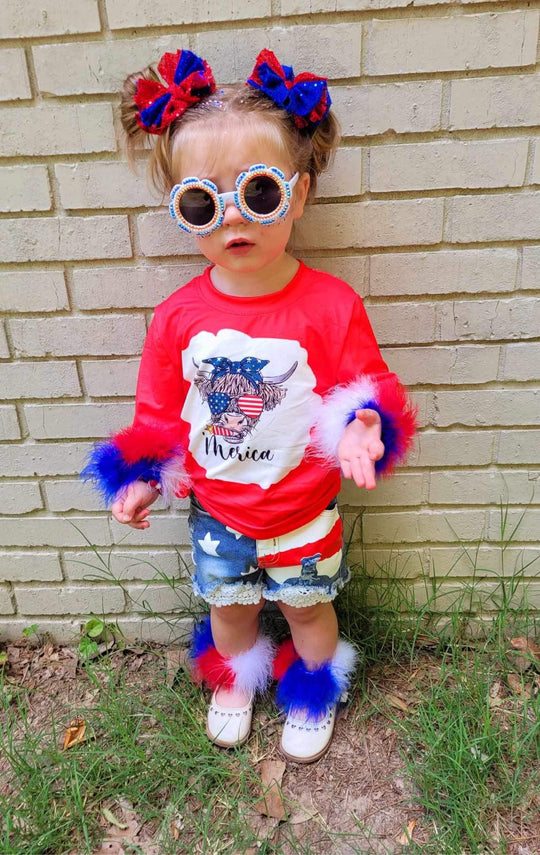 Merica cow bleached shirt