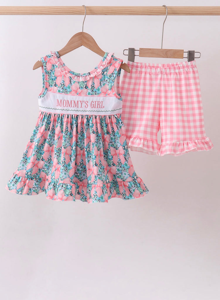 Mommy’s girl floral embroidery set