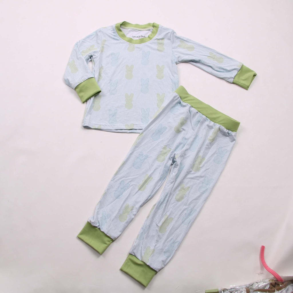 Blue peeps Bamboo 2 Pc set