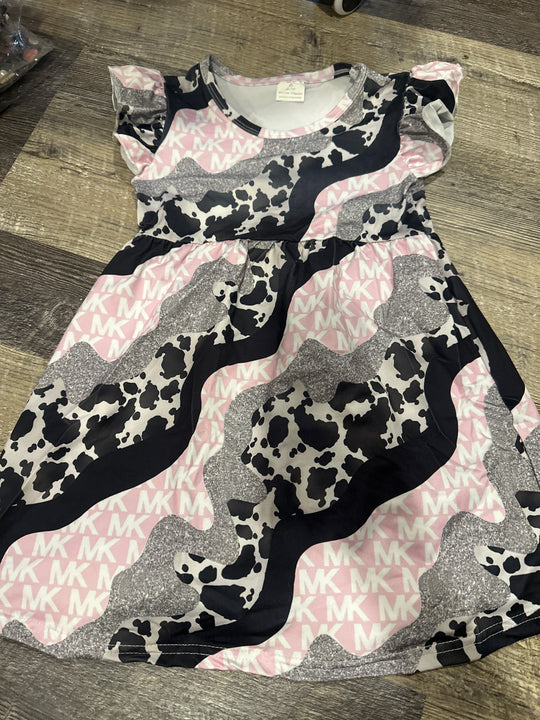 Pink & cow dress