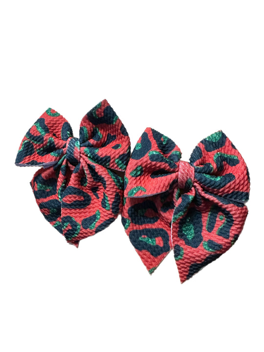 Christmas leopard sailor piggies