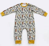 Clover Cottage yellow tool time romper