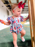Highland stripe 4th romper