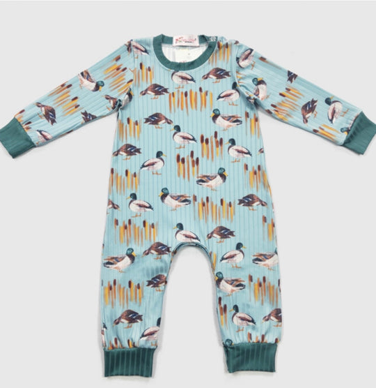 Clover Cottage duck hunt romper