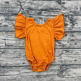 Orange flutter cotton leo