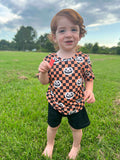Checkered pumpkin boys set