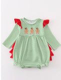 Gingerbread ruffle romper