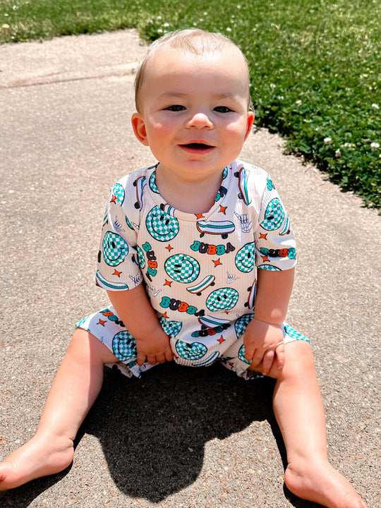 Bubba ribbed material boy romper