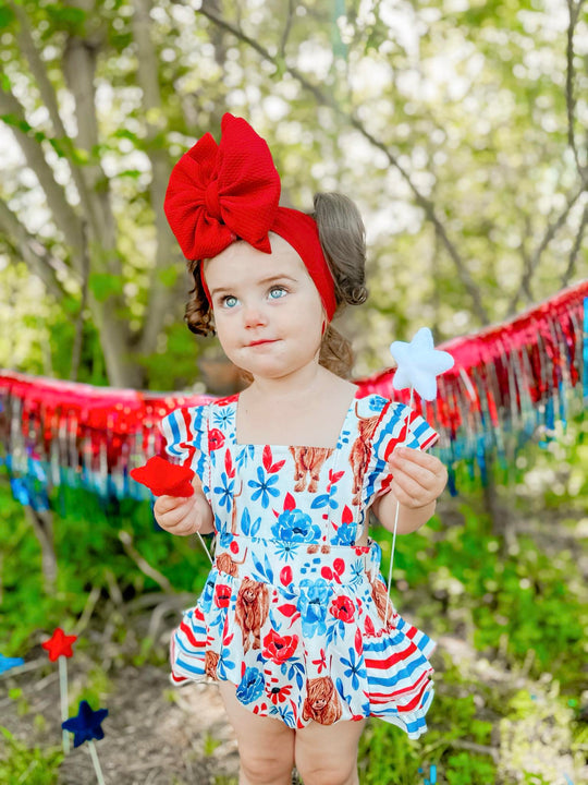 Highland july 4th romper