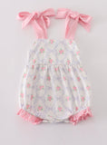 Pink bow floral bubble