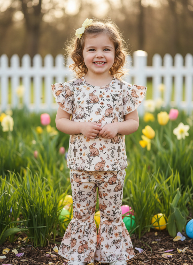 Bunny cross two piece bell set