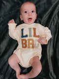 Lil bro French knot bubble romper