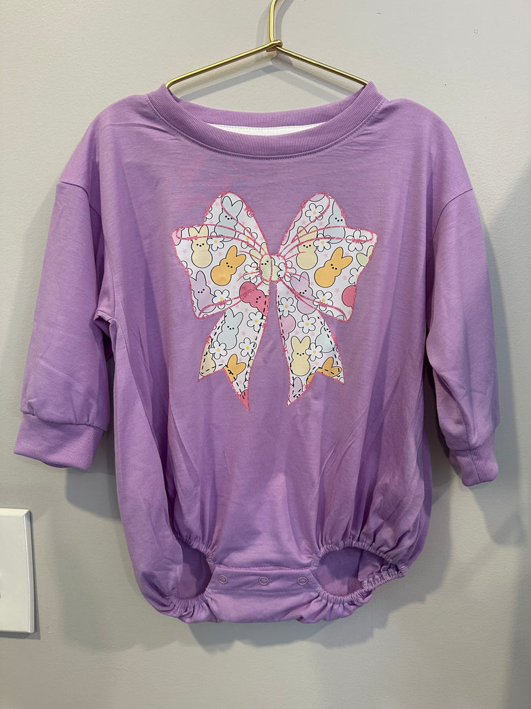 Purple Bunny bow bubble