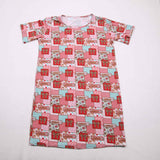 Patchwork Christmas Bows Bamboo Mom gown