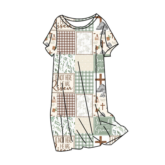 PRE ORDER CLOSES 12/14 Matthew 28:6 Mom gown/ unisex pants bamboo - early March DELIVERY