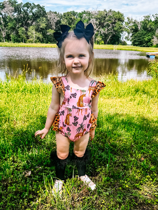 Pink and leopard bodysuit