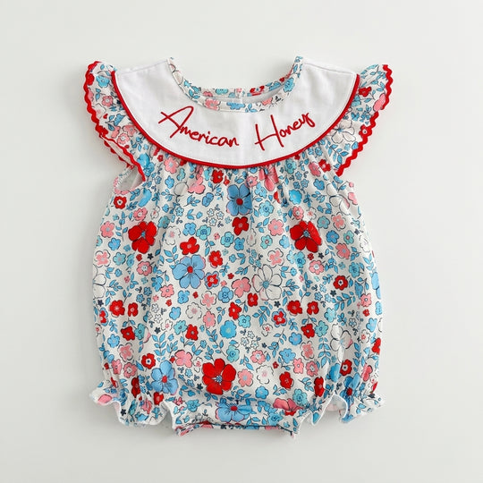 American honey embroidery romper