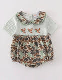 Camo duck embroidery romper